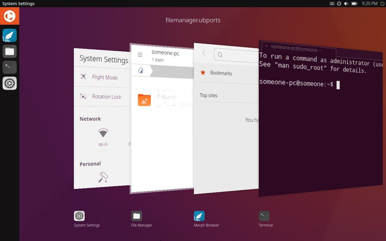 3d multitasking view